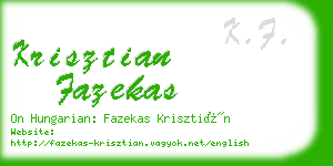 krisztian fazekas business card